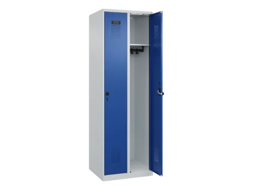 locker,HxBxD 1850x600x500mm,2vak,vak B 300mm,draaigrendel