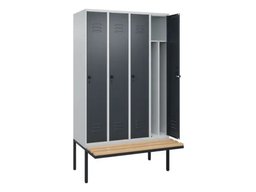 locker voor scheiding van kleding,HxBxD 2120x1200x815mm,4vak