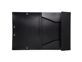 Elastomap A4 uit polypropyleen 3 kleppen en elastiek zwart - 5