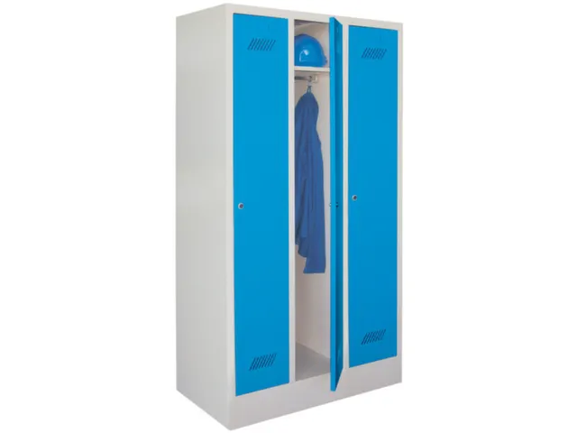 locker,HxBxD 1850x900x500mm,3vak,vak B 300mm,RAL7035,front RAL7016