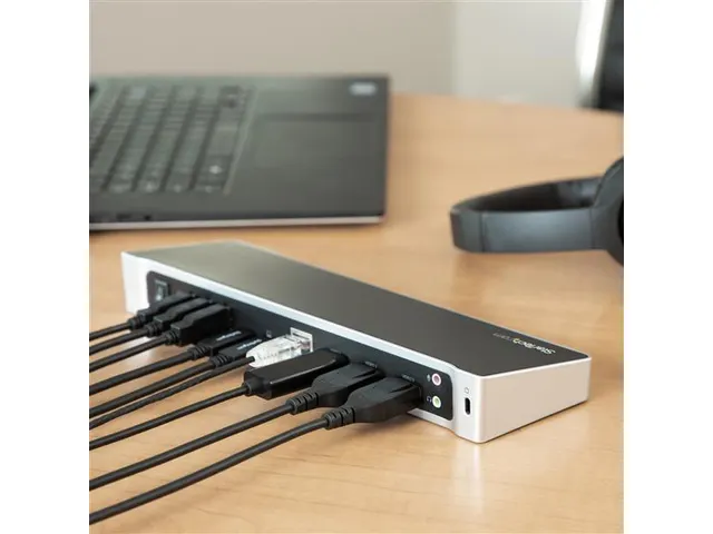 Triple-4K Monitor Usb-C Docking Station Met 5X Usb 3.0 Poorten