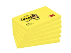 Memoblok Post-it 655 76x127mm 100 vel per blok neon geel