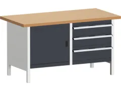 werkbank met opbergruimte,HxBxD 840x1500x750mm,beukenblad