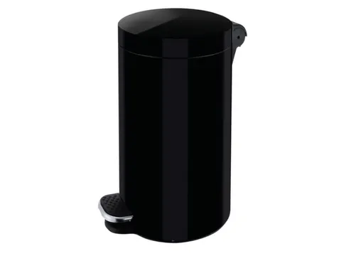pedaalemmer,12l,HxØ 400x250mm,binnenbak kunststof,romp staal zwart