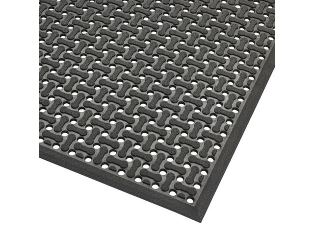 tapis de travail tapis HxLxl 8 5x1520x910mm caoutchouc perforé noir