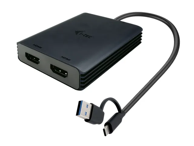 USB-A/USB-C Dual 4K/60 Hz HDMI Video Adapter