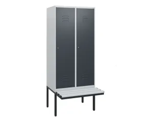 locker met bank,HxBxD 1950x800x815mm,2vak,vak B 400mm,cil.-slot - 1