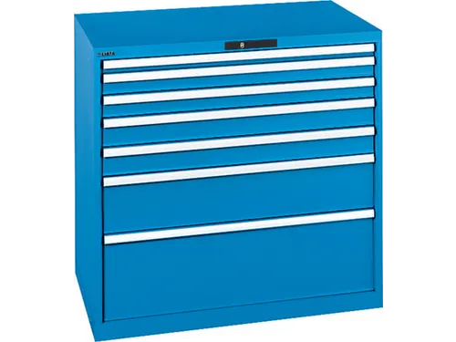 ladekast HxBxD 1000x1023x725mm 7laden Key lock afwerking RAL5012