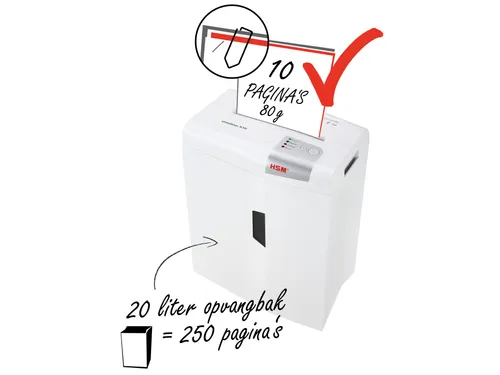 Papiervernietiger Hsm Shredstar X10 5X35Mm + Cd Snippers P-4