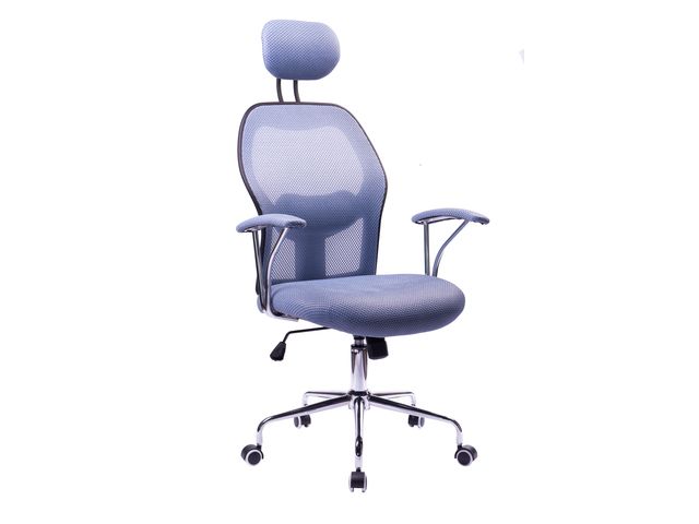 Moderne bureaustoel in hoogte verstelbaar grijs stof netrug | KantoorBureaustoel.be