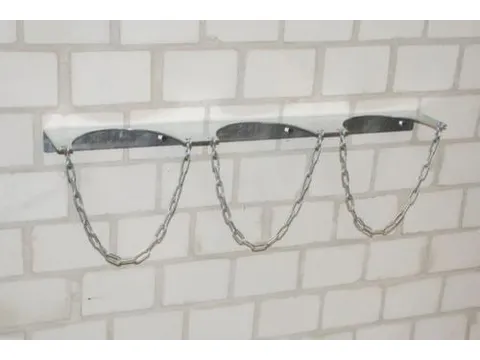 wandhouder voor gasflessen,v. 3xØ 140mm fles,HxBxD 50x640x90mm