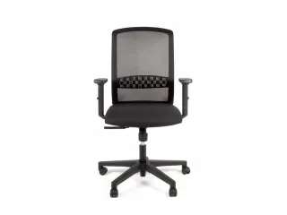Bureaustoel EN1335 Linea Tekna 01 zwart/zwart met 2D armleuning - 2