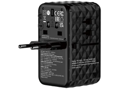 Verbatim 32125 GaN III universele travel adapter UTA-10