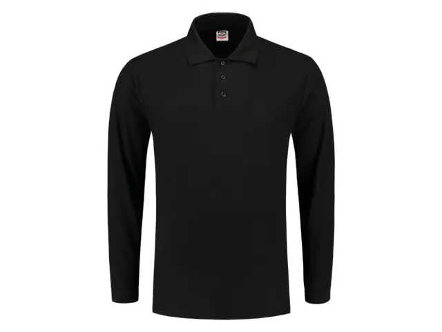 Poloshirt 201009 Zwart Lange Mouwen Maat S