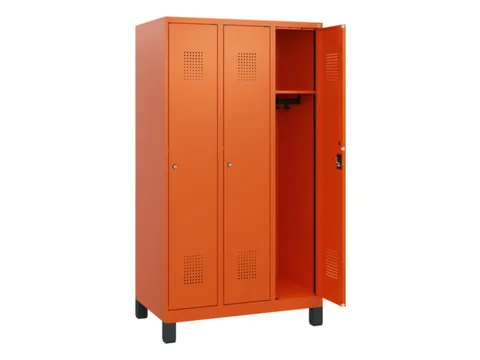 schoollocker,HxBxD 1630x900x500mm,3vak,vak B 300mm,cil.-slot,voeten