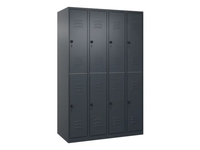 dubbeldekse locker,HxBxD 1850x1200x500mm,4x2vak.,vak B 300mm