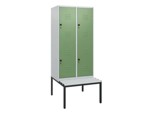 Dubbeldekse dekenkist,HxBxD 1950x800x815mm,2x2vak.,vak B 400mm