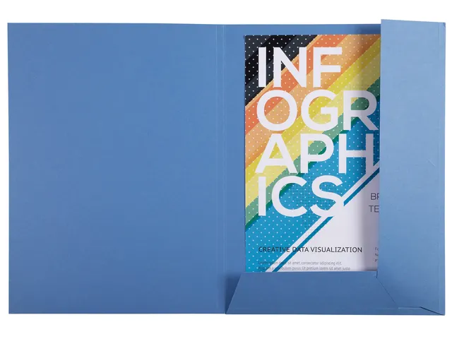 Dossiermap Exacompta Clean'Safe 2kleppen blauw 5 stuks