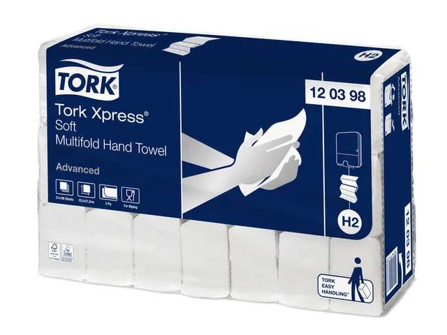 Tork 120398 Xpress H2 Multifold Z Handdoek Advanced Soft 21x180 vel
