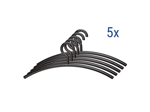 Kledinghanger MAUL acryl 460X190mm zwart 5 stuks
