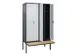 locker voor scheiding van kleding,HxBxD 2120x1200x815mm,4vak