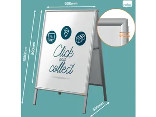 Essence stoepbord, uit aluminium, ft A1 - 5