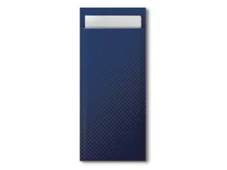 Tork 474330 bestekzakje midnight blue met 2-laags servet wit - 1