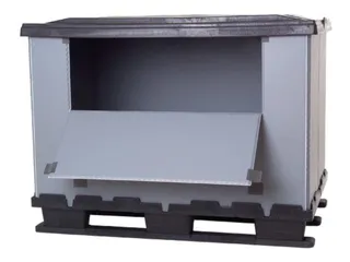 Pallet-Vouwkrat Hxlxb 800X1200X930Mm Kunststof Met Laadklep 3Sleden - 1