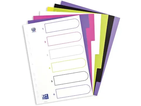 Elba Tabbladen Mycolour A4 6-Delig 11-Gaats Assorti Kleuren