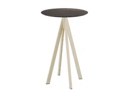 statafel,HxØ 1090x700mm,rond,4voeten zandkleuren