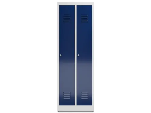 garderobekast 1800x590x500mm 2vak klink sokkel romp RAL7035 RAL5010