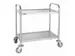 Serveerwagen Vogue RVS met 2 plateaus 128kg 82.5x71cm