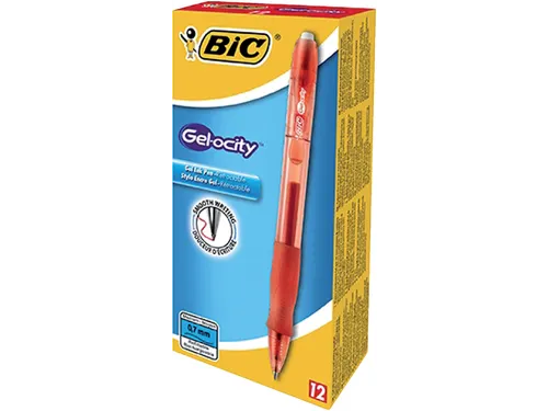 Gelschrijver Bic Gelocity rood medium 0.3mm