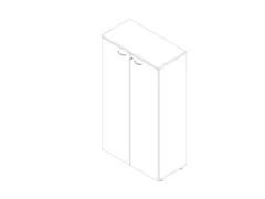 Kantoorkast,3Xhouten Vloer,4Ordnerhoogte,Romp Wit,Front Wit