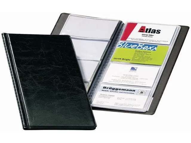 Porte-cartes de visite extra-plat Visifix Noir 253 x 115 mm