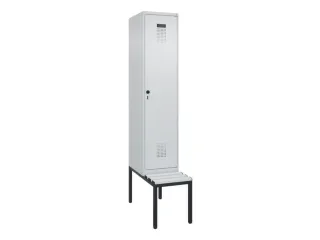 locker met bank,HxBxD 2120x400x815mm,1vak,vak B 400mm,draaigrendel - 2
