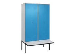 locker voor scheiding van kleding,HxBxD 2120x1200x815mm,4vak