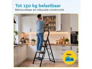 Huishoudtrap BRASQ 4 treden SLM400 zwart - 20
