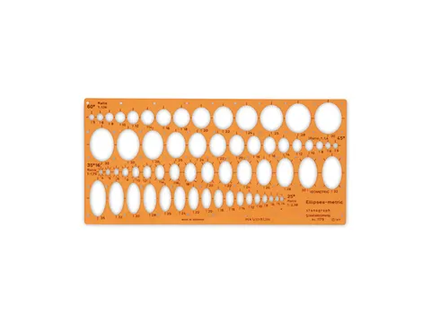 Sjabloon ellips Standardgraph 20°-50°