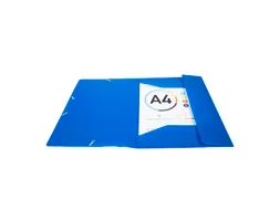 Elastomap A4 Blauw 3 Kleppen Polypropyleen 4/10de Ondoorschijnend