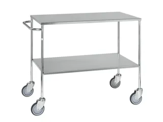 Serveerwagen,Draagverm. 200Kg,2Etage(S),Houten Legbordetage - 1