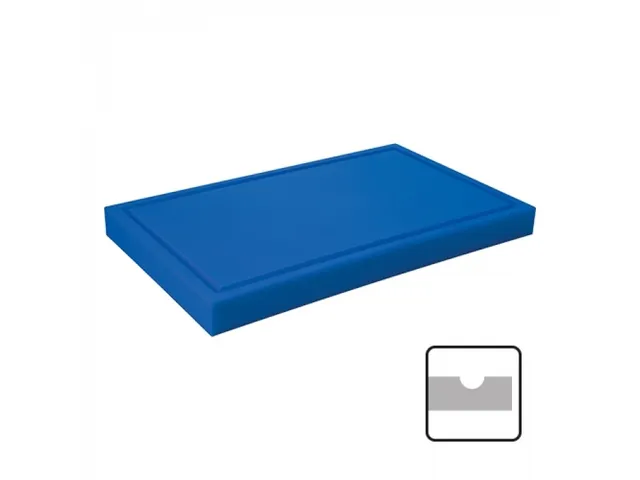 Caterchef HACCP Snijblad Blauw met geul 50x30x4cm