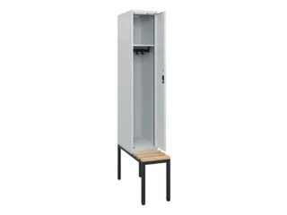 locker met bank,HxBxD 1950x300x815mm,1vak,vak B 300mm,cilinderslot - 1