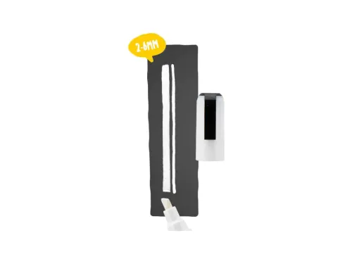 Krijtstift Securit SMA-510 schuin wit 2-6mm blister à 2 stuks