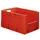Euronorm Stapelkrat Rood 320x600x400mm 60l Gesloten Grijpopening