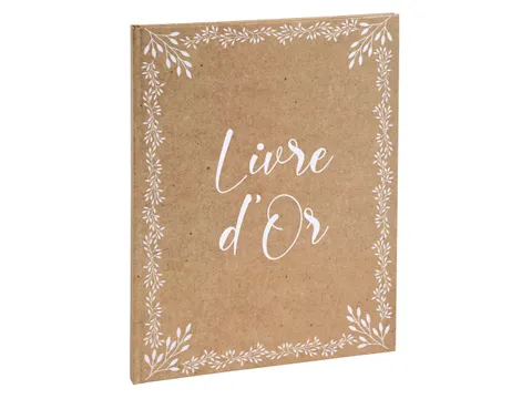 Gastenboek 100p. goud 27x22cm KRAFT