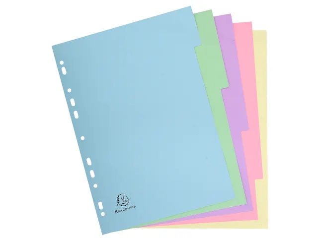 Tabblad recycled kar ton 170g A4 5 tabs