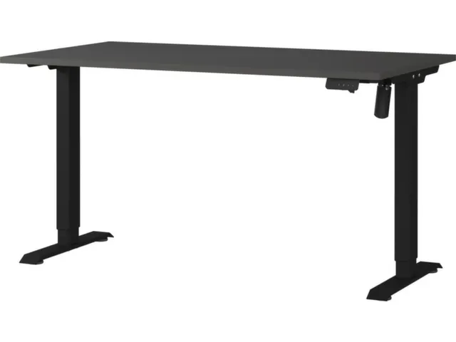 Elektrisch ihv bureau,HxBxD 710-1190x1400x800mm,blad zwart