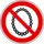 verbodsbord,Verboden te bedienen met halsketting,PVC,Ø 50mm