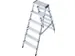 Lichte Universele Trapladder Tweezijdig L 1.41m H 1 08m 2x6treden